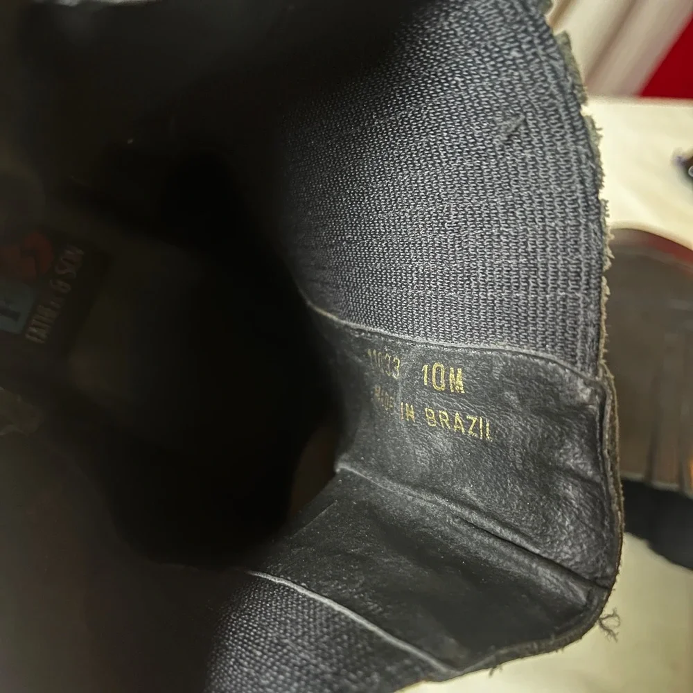 Vintage Feather & Son Black Leather Western Ankle Boots Women's 10M Cowboy - Picture 7 of 11